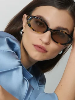 Animal Print Felt Cute Sunglasses*QUAY New