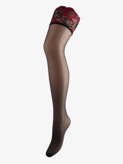Lace Top Contrast 100% Cotton Tights*Ann Summers Outlet