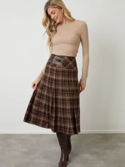 Check Buckle Detail Midi Dress*Another Sunday Best