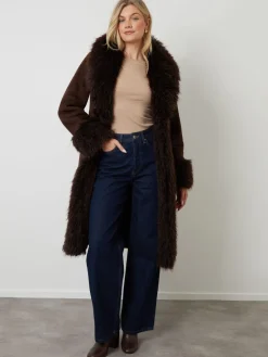 Faux Suede Fur Trim Coat*Another Sunday Best