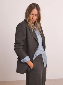 Anthology By Premium Herringbone Single Breasted Blazer*JD Williams Outlet