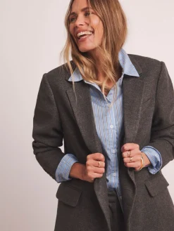 Anthology By Premium Herringbone Single Breasted Blazer*JD Williams Outlet