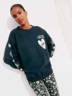 Antraciet - Embroidered Sweatshirt*Never Fully Dressed Online