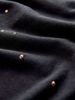 Antraciet - Studded Embellished Crew Neck T-Shirt*Next New