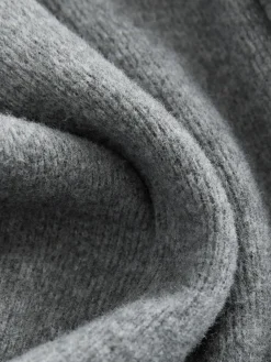 Antraciet - Superzachte Cosy Rib Gebreide Broek met Wijde Pijpen*Next Online