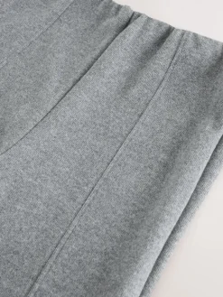 Antraciet - Superzachte Cosy Rib Gebreide Broek met Wijde Pijpen*Next Online