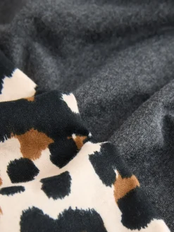 Antraciet met luipaardprint - Pyjama met korte mouwen*Next Hot