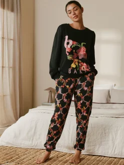 Black Floral Black Pyjamas*B by Ted Baker