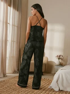 Black Jacquard Floral Cami Pyjamas*B by Ted Baker Clearance