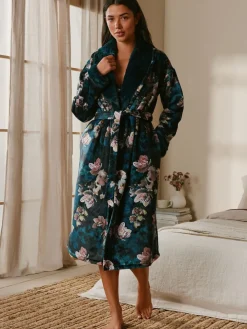 Blauwgroene knusse bloemenbadjas*B by Ted Baker Hot