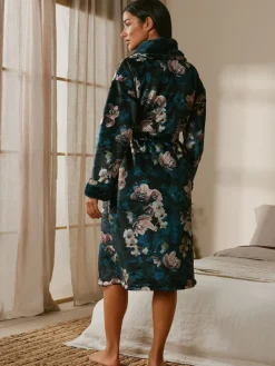 Blauwgroene knusse bloemenbadjas*B by Ted Baker Hot