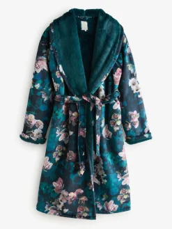 Blauwgroene knusse bloemenbadjas*B by Ted Baker Hot