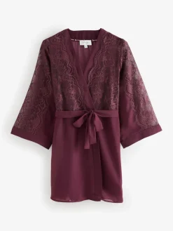 Burgundy Lace Chiffon Robe*B by Ted Baker