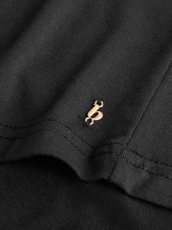 Modal Lace Trim Black Pyjamas Set*B by Ted Baker Outlet