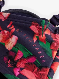 Navy Floral Halterneck Bandeau Bikini Top*B by Ted Baker Sale