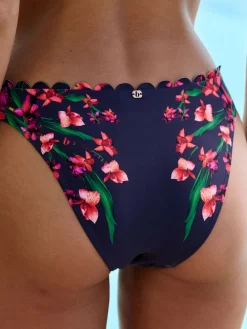 Navy Floral Scallop Edge High Leg Briefs*B by Ted Baker Best