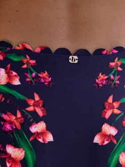 Navy Floral Scallop Edge High Leg Briefs*B by Ted Baker Best