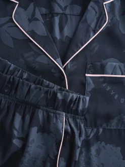 Navy Jacquard Button Through Pyjamas*B by Ted Baker Outlet