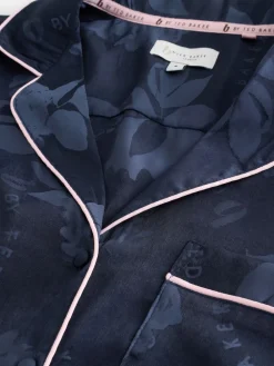 Navy Jacquard Button Through Pyjamas*B by Ted Baker Outlet