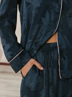 Navy Jacquard Button Through Pyjamas*B by Ted Baker Outlet