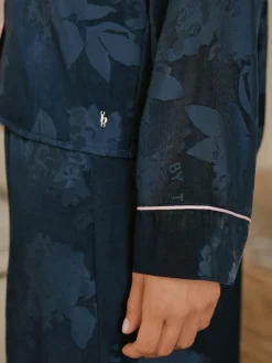 Navy Jacquard Button Through Pyjamas*B by Ted Baker Outlet