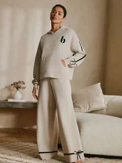 Oatmeal Bow Knitted Wide Leg Trousers*B by Ted Baker Hot