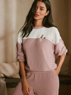 Pink Ottoman Rib Lounge Top*B by Ted Baker Discount