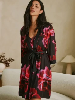 Purple Bright Floral Satin Robe*B by Ted Baker Best