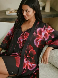Purple Bright Floral Satin Robe*B by Ted Baker Best