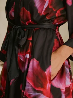 Purple Bright Floral Satin Robe*B by Ted Baker Best