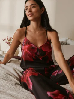 Purple Satin Floral Cami Pyjamas*B by Ted Baker