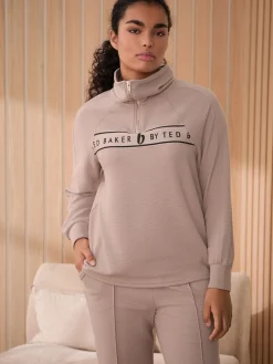 roze geribbelde loungetop met kwartrits*B by Ted Baker Outlet