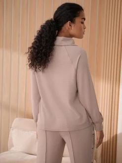 roze geribbelde loungetop met kwartrits*B by Ted Baker Outlet