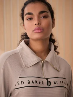 roze geribbelde loungetop met kwartrits*B by Ted Baker Outlet