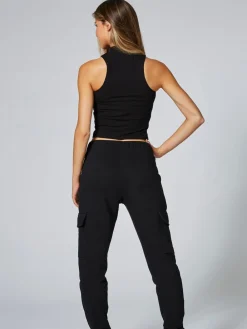 Barbarella mouwloze top met hoge hals*Pineapple Hot