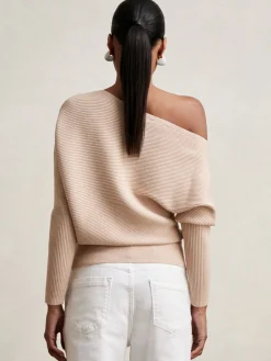 - Lorna Asymmetric Draped Knitted Jumper*Reiss New