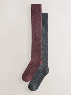 - Thermal Wool Blend Knee High Socks 2 Pack With Silk*Next Best