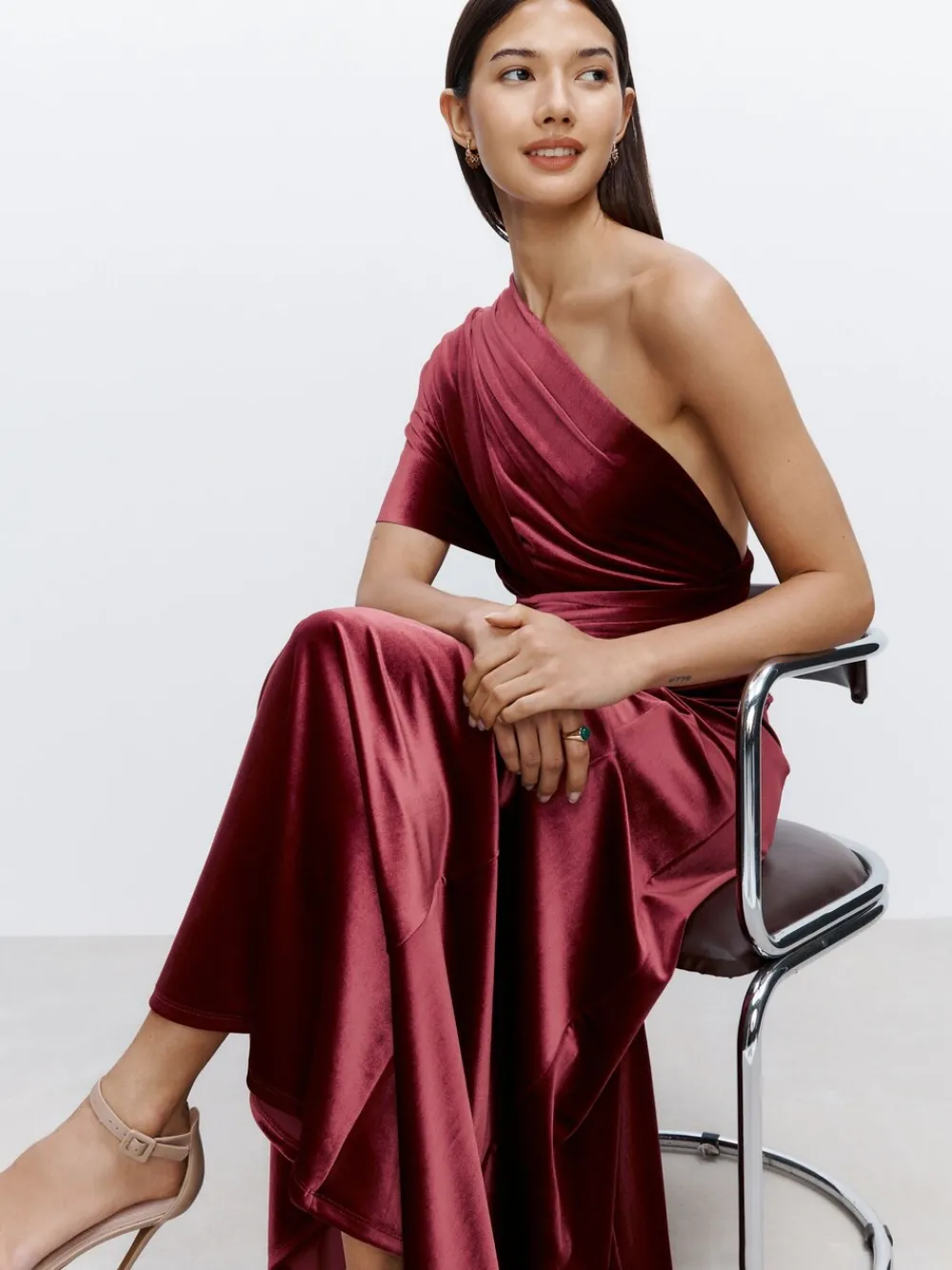 - Fluwelen multiway maxi-jurk voor bruidsmeisjes*Next Best