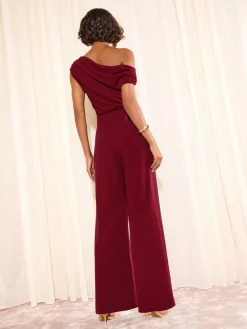 - Off The Shoulder Scuba Wide Leg Jumpsuit*Friends Like These New