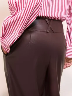 - Faux Leather Pleated Wide Leg Trousers*Friends Like These Clearance