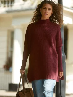 - Ribbed Mock Layer Poncho*Next Discount