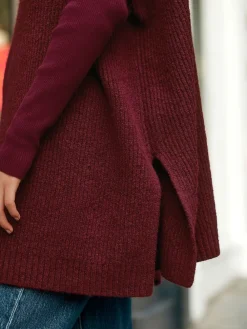 - Ribbed Mock Layer Poncho*Next Discount