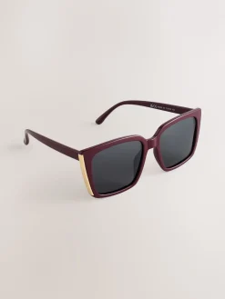 Bessenrood - Vierkante zonnebril*Next Outlet