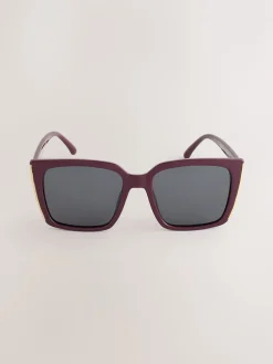 Bessenrood - Vierkante zonnebril*Next Outlet