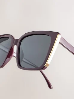 Bessenrood - Vierkante zonnebril*Next Outlet