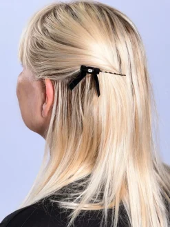 2 Pack Black Bow Hair Grips*Bibi Bijoux New