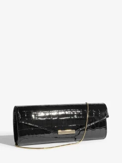 Black Croc Affect - Clutch Bag*Lipsy New
