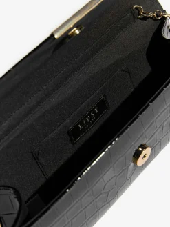 Black Croc Affect - Clutch Bag*Lipsy New