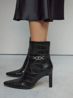 - Forever Comfort® Hardware Trim Heeled Ankle Boots*Next Outlet