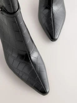 - Forever Comfort® Hardware Trim Heeled Ankle Boots*Next Outlet